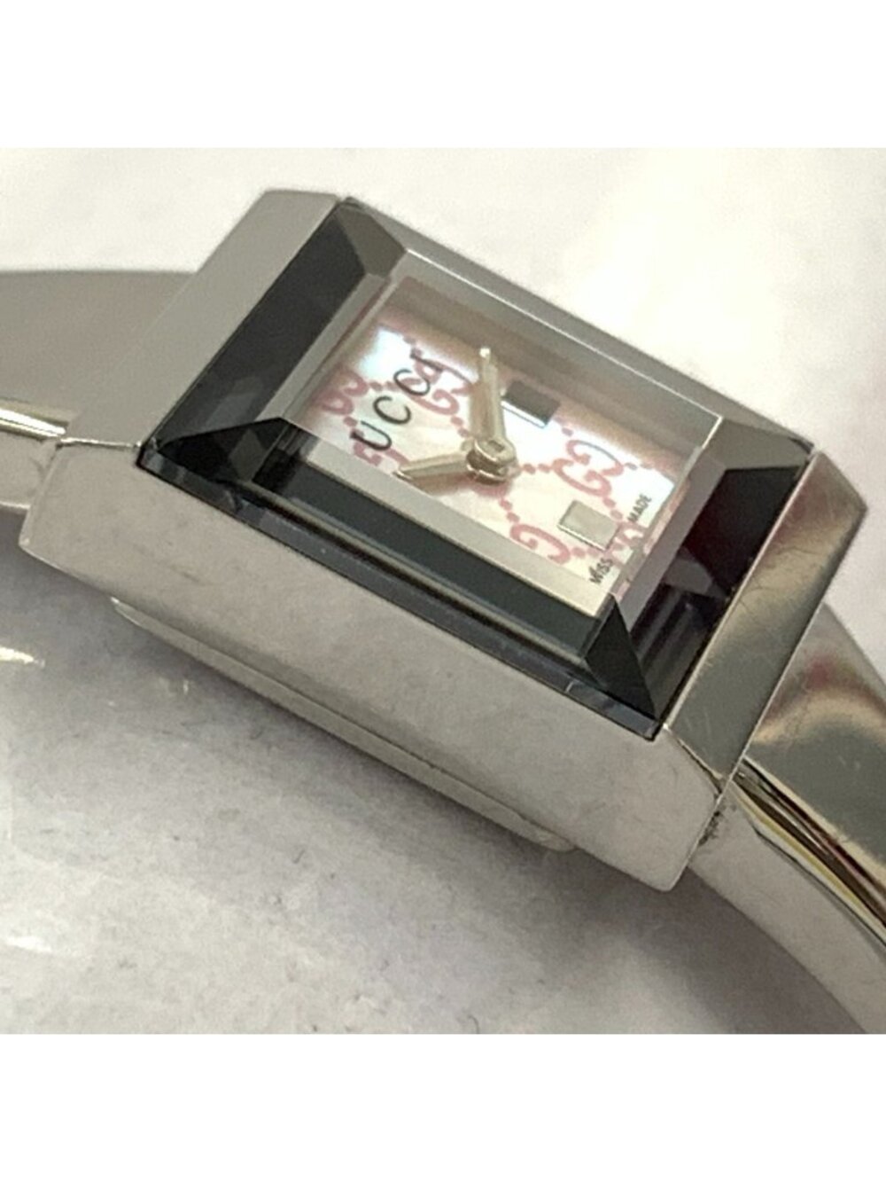Gucci 128.5 Friends Bangle Watch Silver Pink - Picture 2 of 9